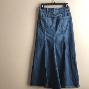 Massimo Dutti Blue Maxi Skirt